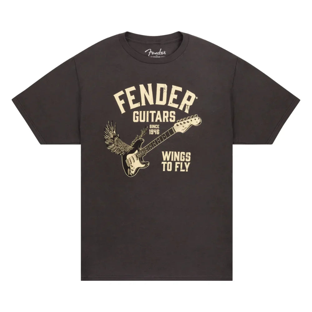 Fender Wings To Fly T-Shirt, Vintage Black, M