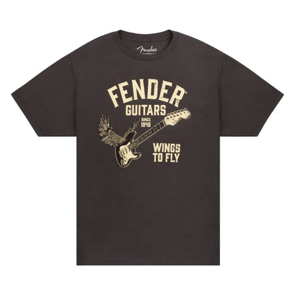 Fender Wings To Fly T-Shirt, Vintage Black, M