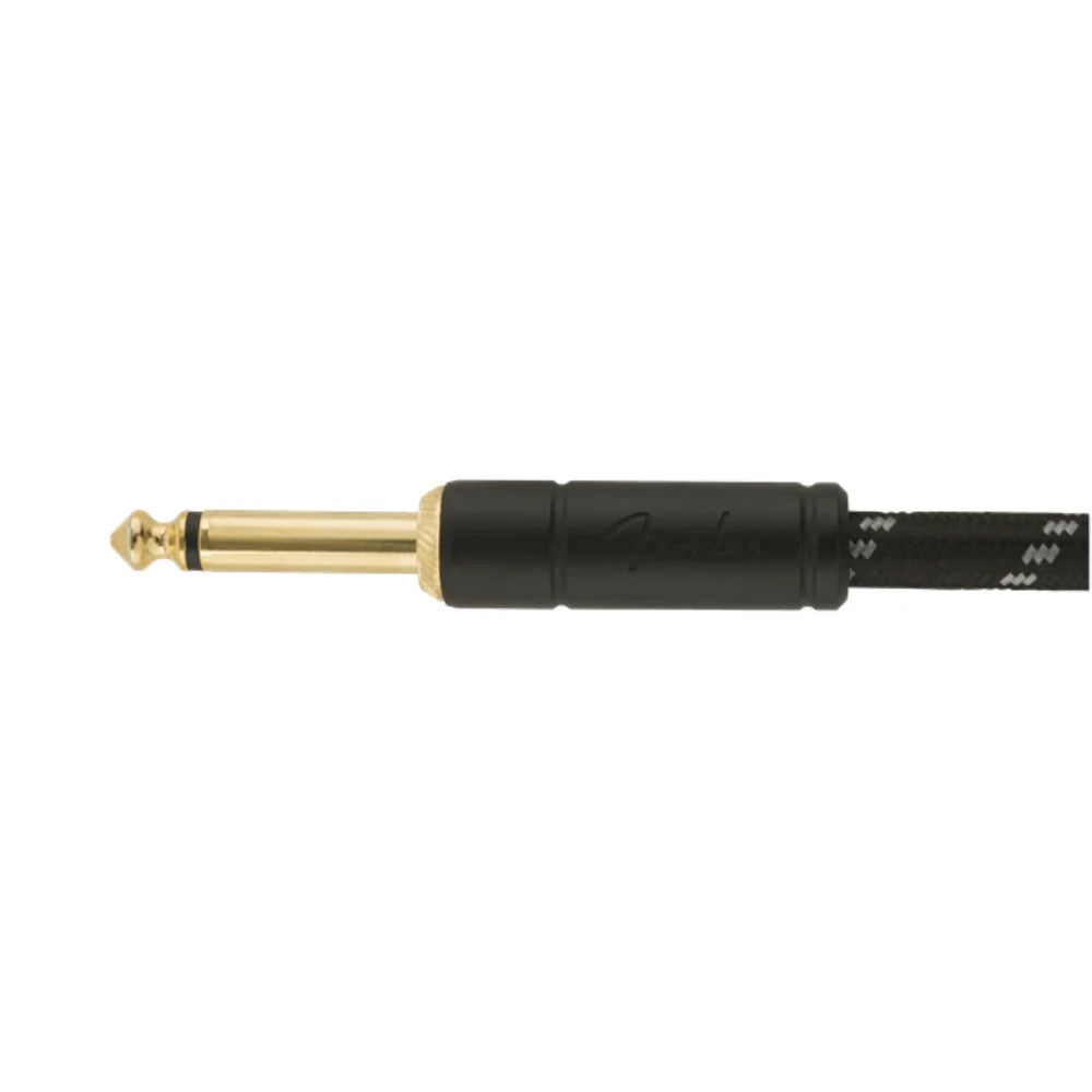 Fender Deluxe Series Instruments Cable, Straight/Straight, 5', Black Tweed
