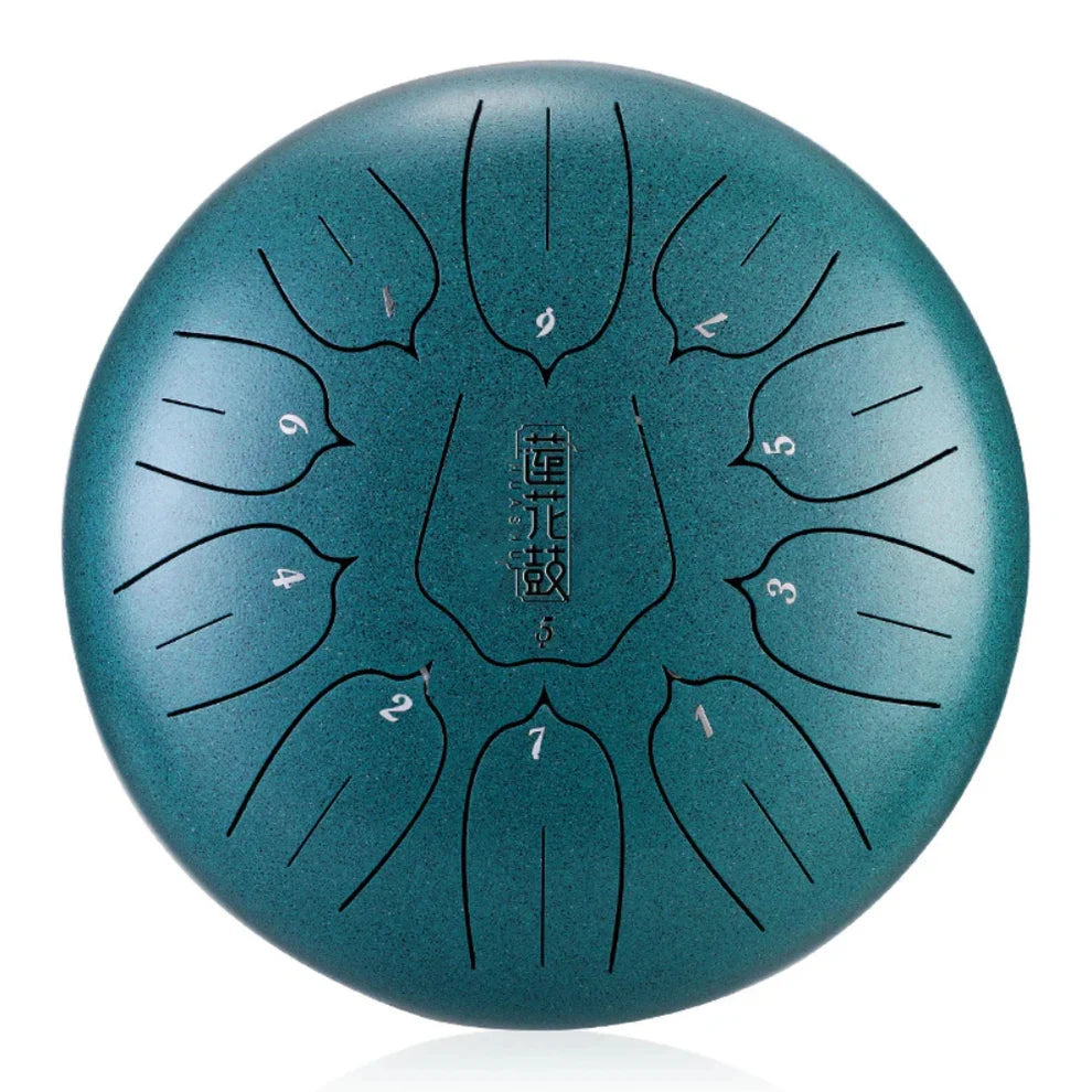 HUASHU THS11-10 Carbon Steel Tongue Drum 10 Inch 11 Notes D Major (2 Colors Available)