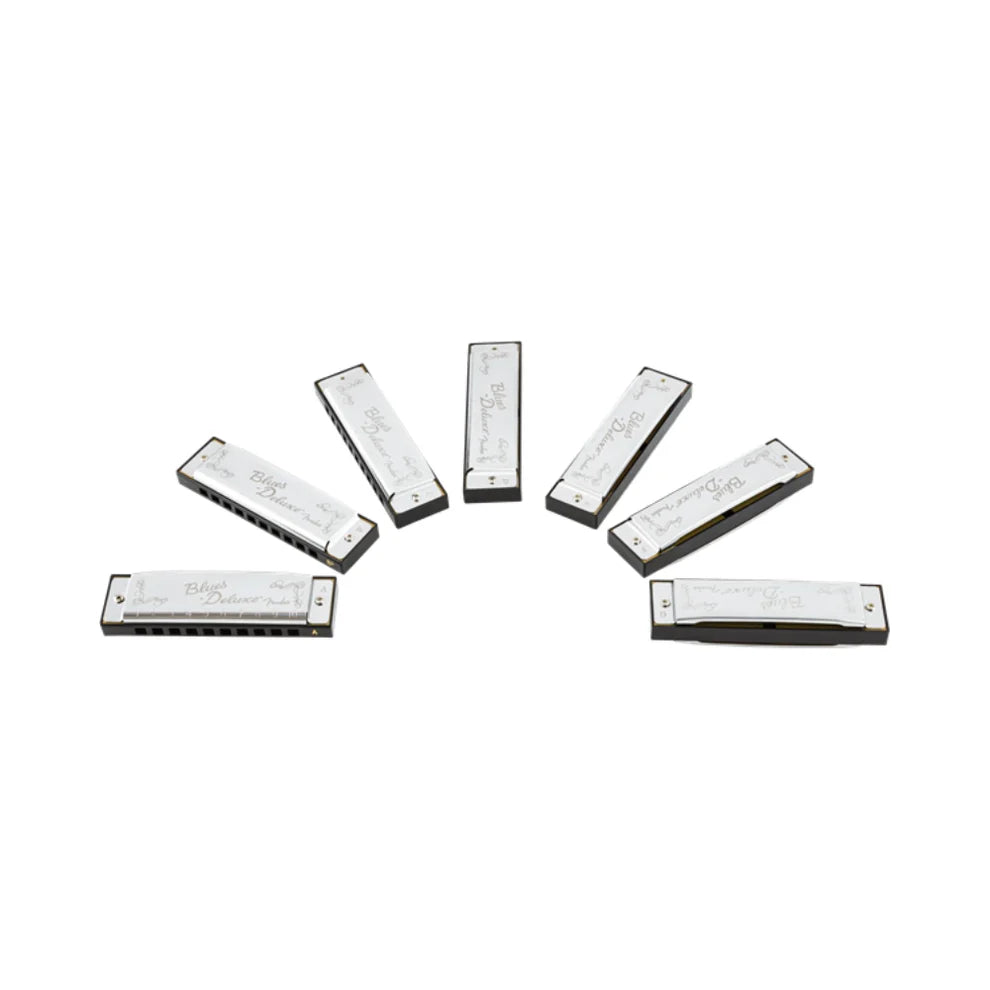 Fender Blues Deluxe Harmonicas - 7 Pack with Case