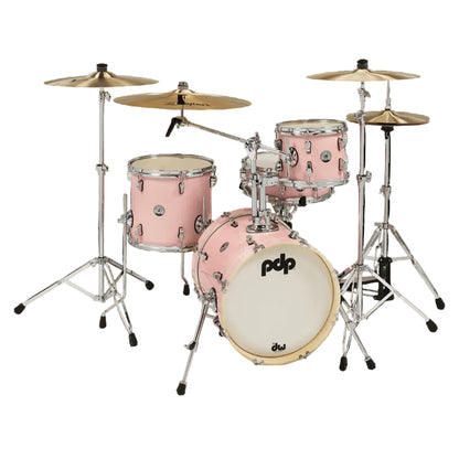 PDP New Yorker 4-Piece Shell Pack 16", Pale Rose Sparkle, Chrome Hardware