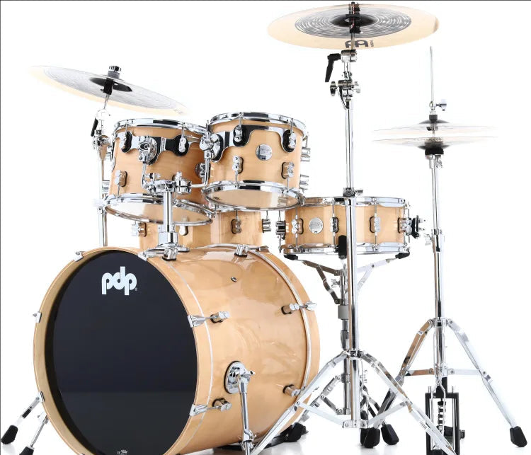PDP Concept Maple 5-Piece Shell Pack 22", Natural Lacquer, Chrome Hardware