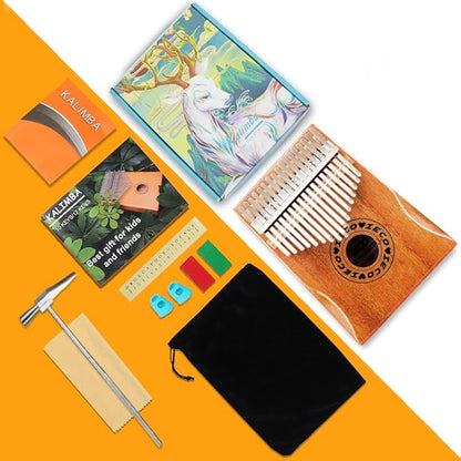 Kalimba Deer 17-Key (With All Accessories)
