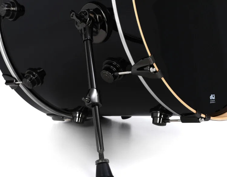 DW Collector's Series Maple Black Ice Finish 5pcs. Shell Drum Set