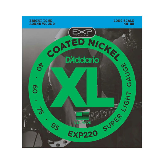 D’Addario EXP220 40-95 Coated Long Scale Bass Guitar Strings