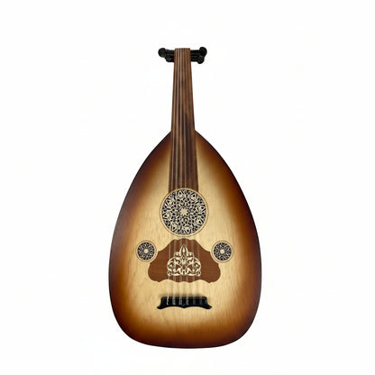Damascus Iraqi Oud Sunburst Finish - Fixed Bridge