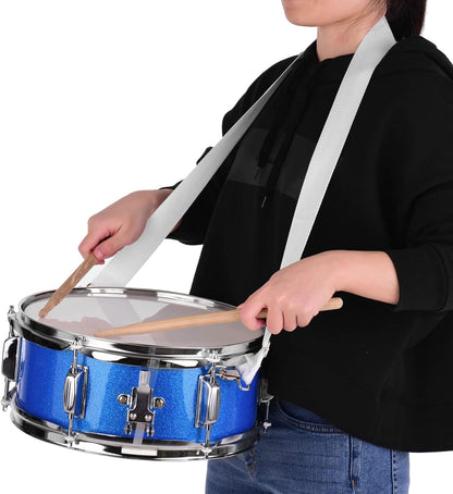 Power Beat 14 Inch Snare Drum Head with Drumsticks and Shoulder Strap & Drum Key