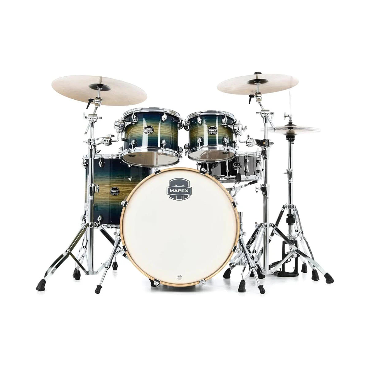 Mapex Armory Fusion 5-Piece Acoustic Drumset – Rainforest Burst