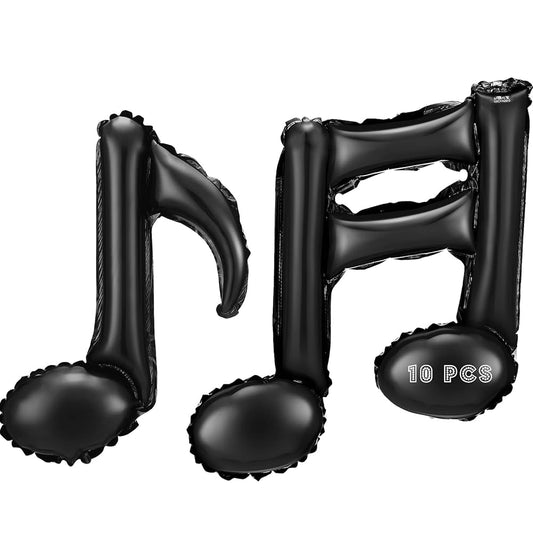 Music Note Aluminum Foil Balloons (10pcs) Party & Event Decorations