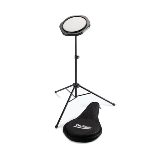 On-Stage DFP5500 Practice Drum Pad with Stand and Bag