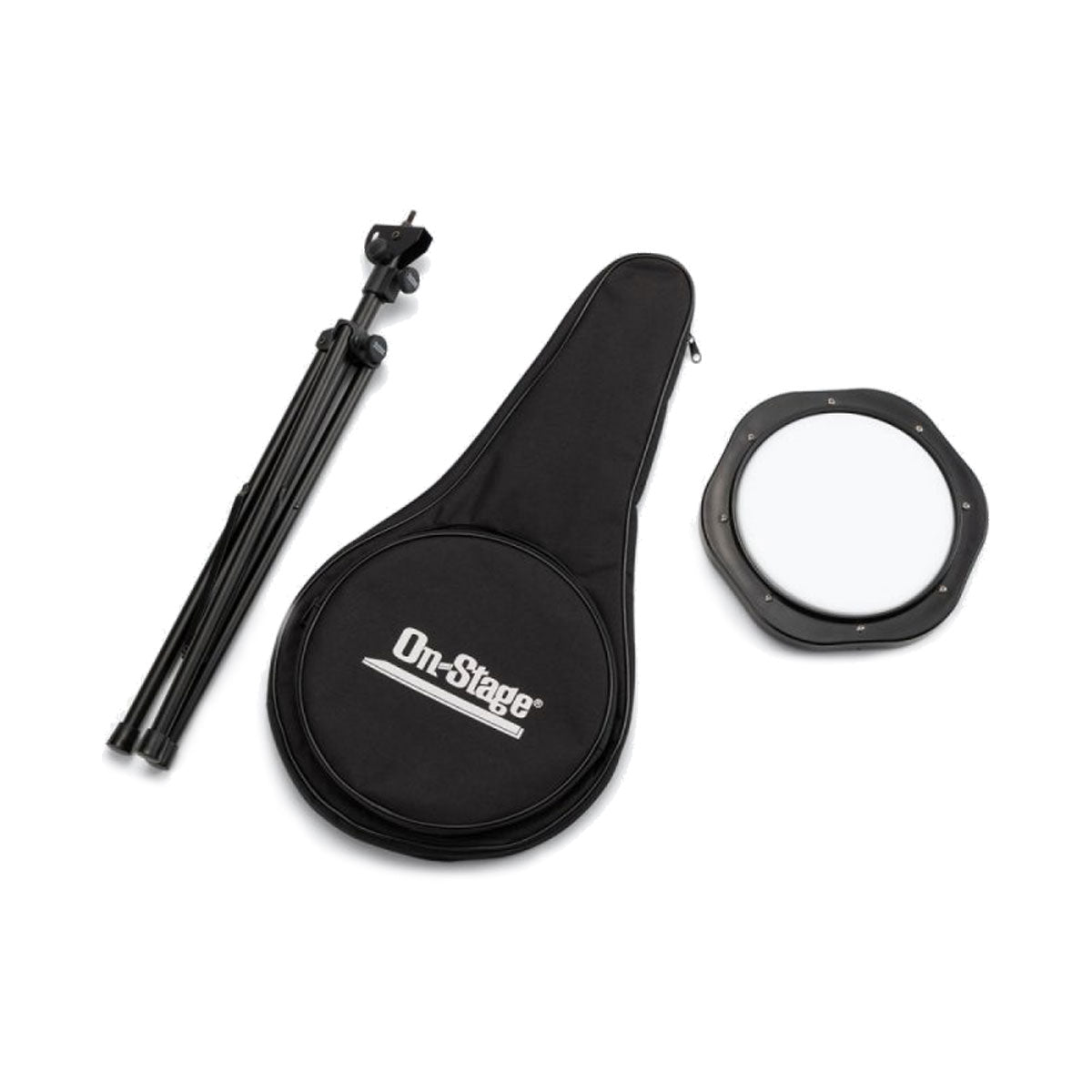 On-Stage DFP5500 Practice Drum Pad with Stand and Bag