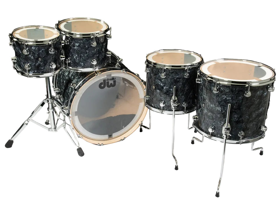 DW Performance Series Black Diamond Finish 5pcs. Shell Drum Set
