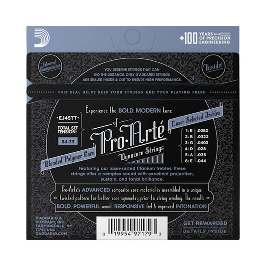 D’addario EJ45TT Normal Tension Dynacore Classical Guitar Strings