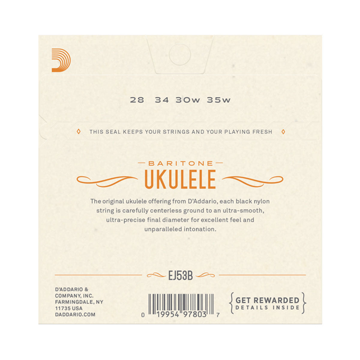 D’addario EJ53B Baritone Ukulele Strings