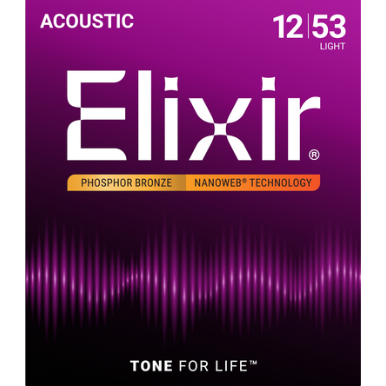 Elixir Strings Acoustic Phosphor Bronze Nanoweb Light