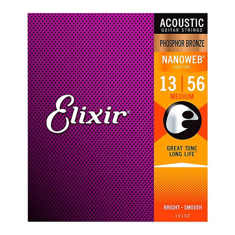 Elixir Strings Acoustic Phosphor Bronze Nanoweb Medium