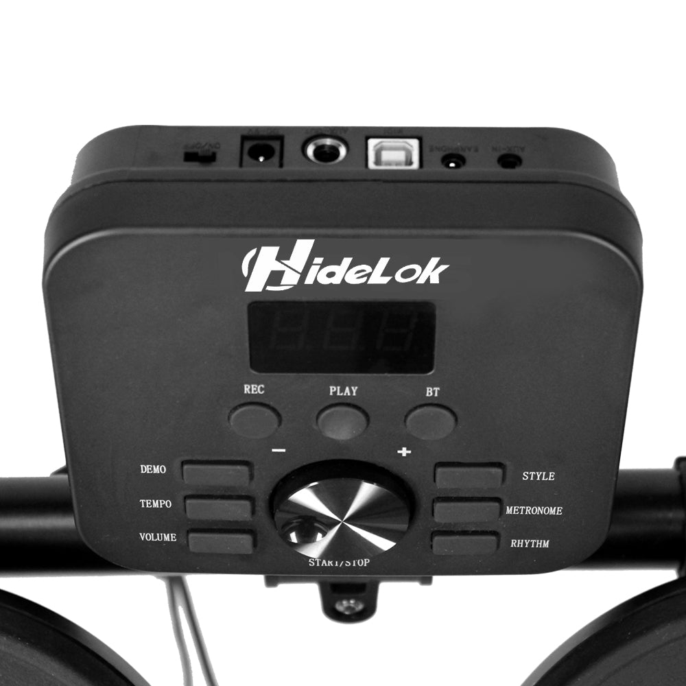 Electronic Drum Kit with Mesh Pads, Bluetooth & USB MIDI