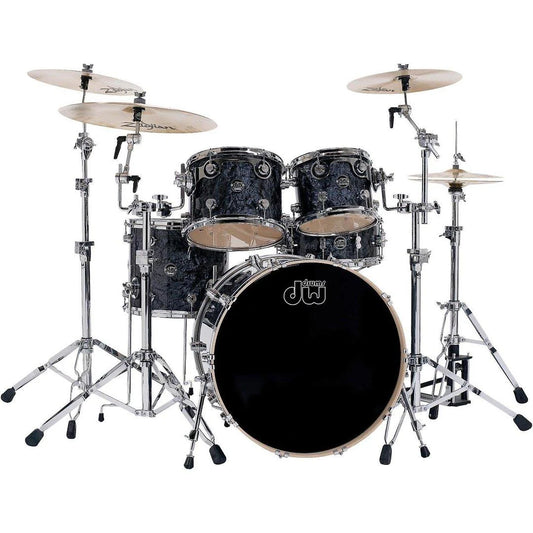 DW Performance Series Black Diamond Finish 5pcs. Shell Drum Set
