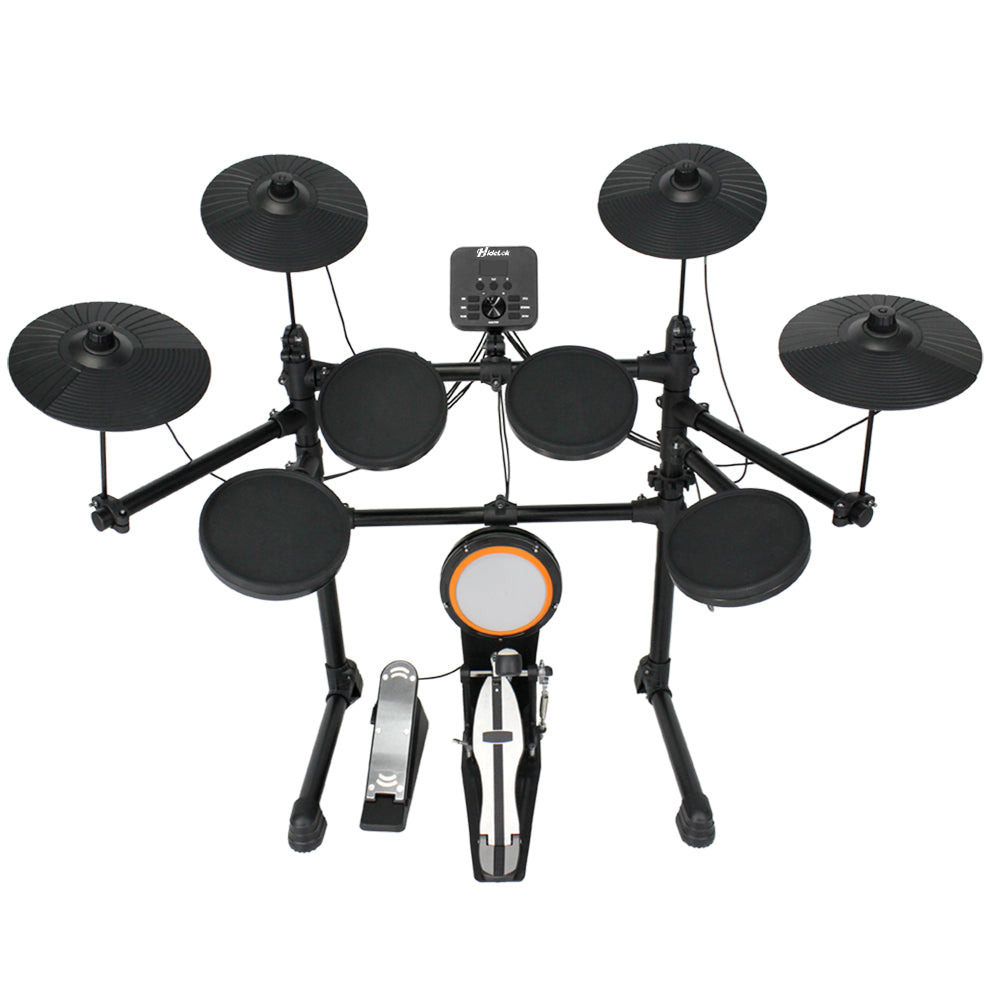 Electronic Drum Kit with Mesh Pads, Bluetooth & USB MIDI