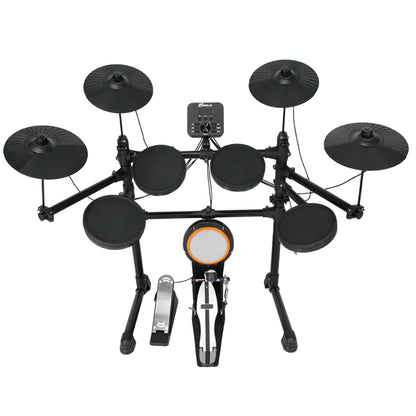 Electronic Drum Kit with Mesh Pads, Bluetooth & USB MIDI