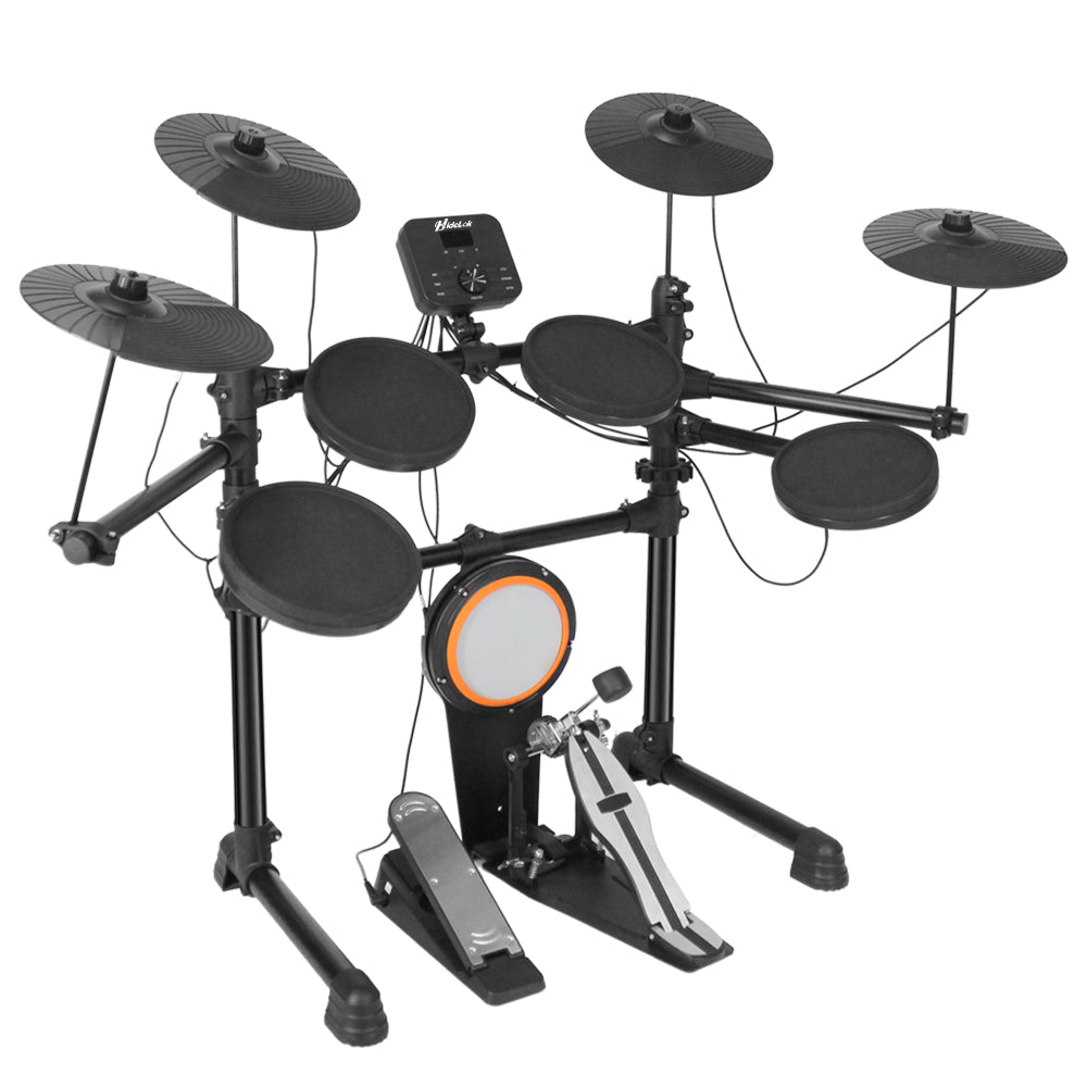Electronic Drum Kit with Mesh Pads, Bluetooth & USB MIDI