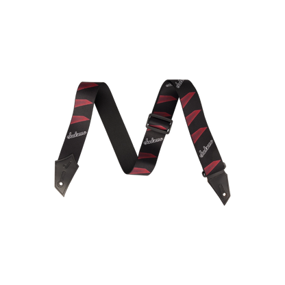 Jackson Strap with Headstock Pattern, Black/Red