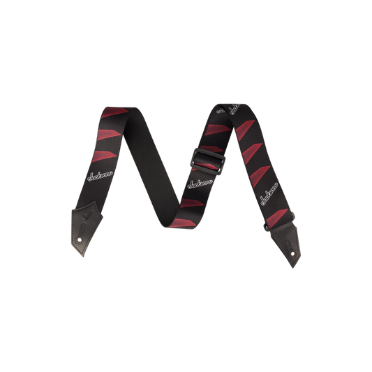 Jackson Strap with Headstock Pattern, Black/Red
