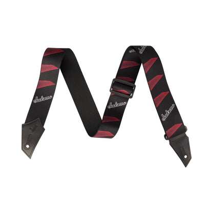 Jackson Strap with Headstock Pattern, Black/Red