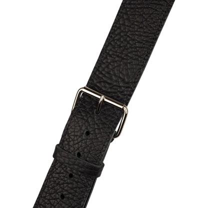 Jackson Shark Fin Leather Strap, Black and Red, 2"