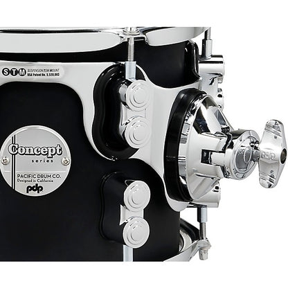 PDP Concept Maple 5-Piece Shell Pack 22", Satin Black, Chrome Hardware