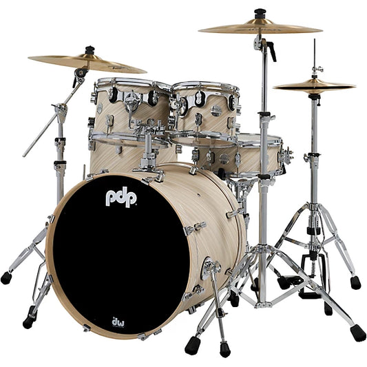 PDP Concept Maple 5-Piece Shell Pack 22", Twisted Ivory, Chrome Hardware