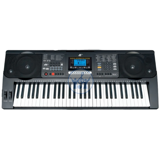 Keyboard with digital display on a white background