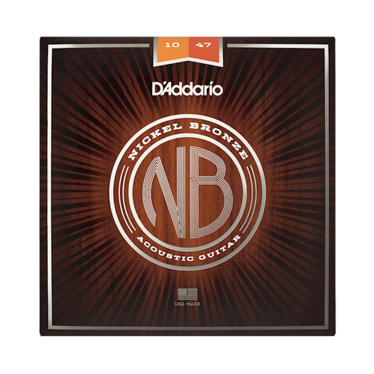 D’addario NB1047 10-47 Nickel Bronze Extra Light Acoustic Guitar Strings