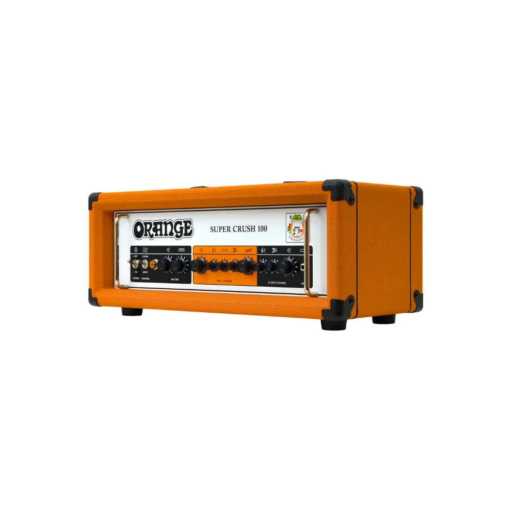 Orange Super Crush 100 – 100W Solid-State Guitar Amp Head with Dual Channels, CabSim, Reverb & FX Loop