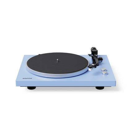 Kanto OBI3 Turntable with Bluetooth 5.3, Preamp, and Pitch Control, Ice Blue