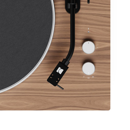 Kanto OBI3 Turntable with Bluetooth 5.3, Preamp, and Pitch Control, Walnut