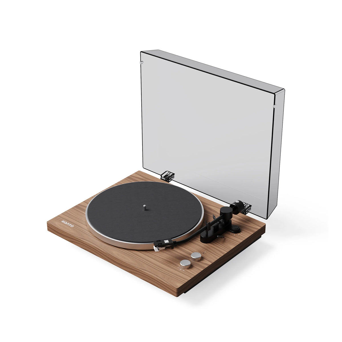 Kanto OBI3 Turntable with Bluetooth 5.3, Preamp, and Pitch Control, Walnut
