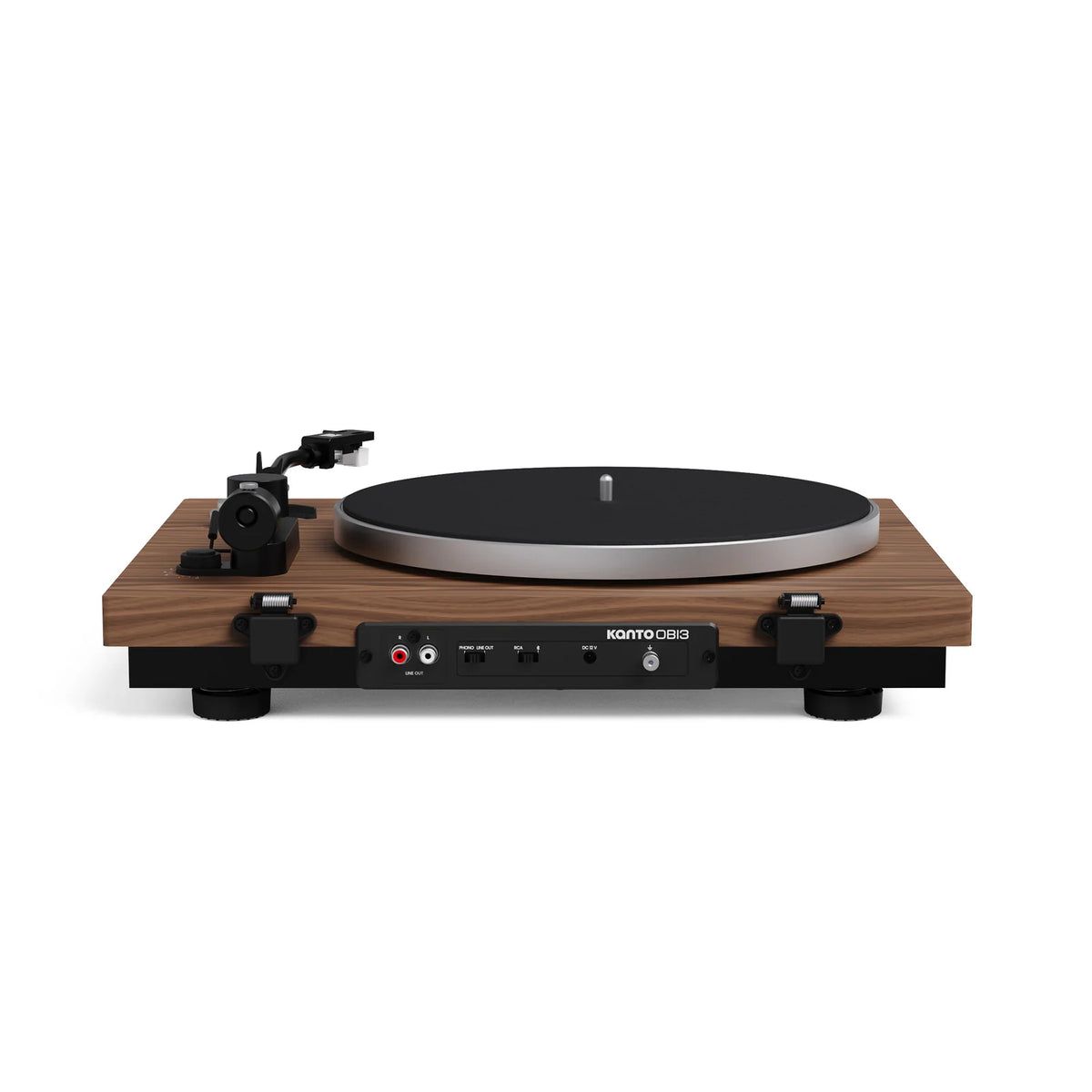 Kanto OBI3 Turntable with Bluetooth 5.3, Preamp, and Pitch Control, Walnut