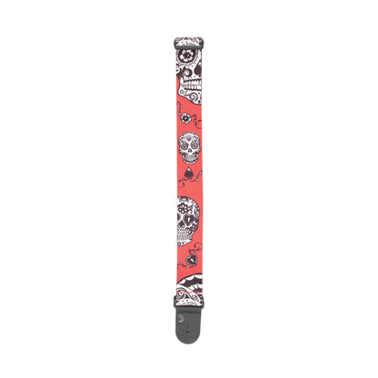 D’addario P20W1414 Polyester Red Sugar Skulls Guitar Strap