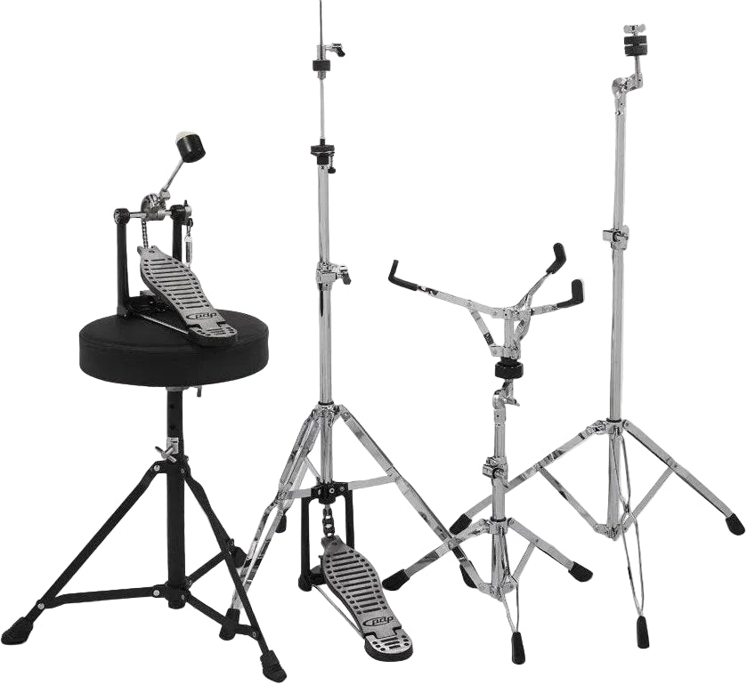 PDP CENTERstage 5-Piece Complete Drum Kit 22", Diamond White Sparkle (Hardware, Cymbals & Throne)