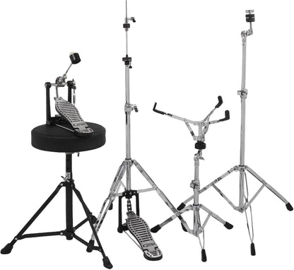 PDP CENTERstage 5-Piece Complete Drum Kit 22", Diamond White Sparkle (Hardware, Cymbals & Throne)