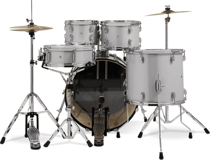 PDP CENTERstage 5-Piece Complete Drum Kit 22", Diamond White Sparkle (Hardware, Cymbals & Throne)