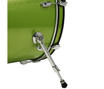 PDP CENTERstage 5-Piece Complete Drum Kit 22", Electric Green Sparkle (Hardware, Cymbals & Throne)