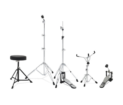 PDP CENTERstage 5-Piece Complete Drum Kit 22", Electric Green Sparkle (Hardware, Cymbals & Throne)