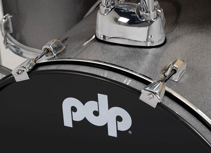 PDP CENTERstage 5-Piece Complete Drum Kit 22", Silver Sparkle (Hardware, Cymbals & Throne)