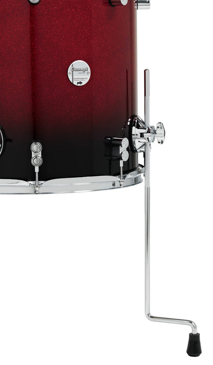 PDP Concept Maple 5-Piece Shell Pack 22", Red-to-Black Fade, Chrome Hardware