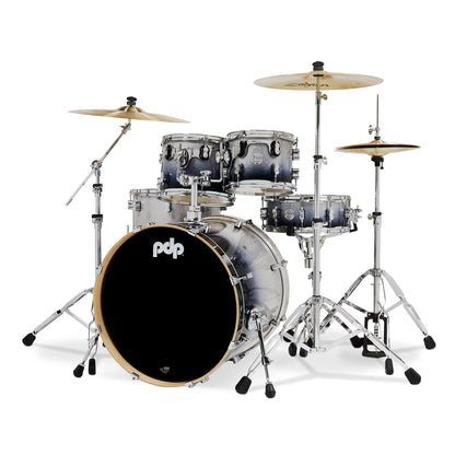 PDP Concept Maple 5-Piece Shell Pack 22", Silver-to-Black Fade, Chrome Hardware