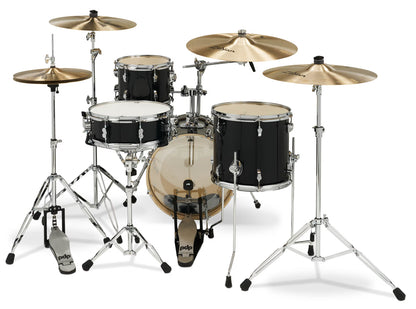 PDP New Yorker 4-Piece Shell Pack 16", Black Onyx Sparkle, Chrome Hardware