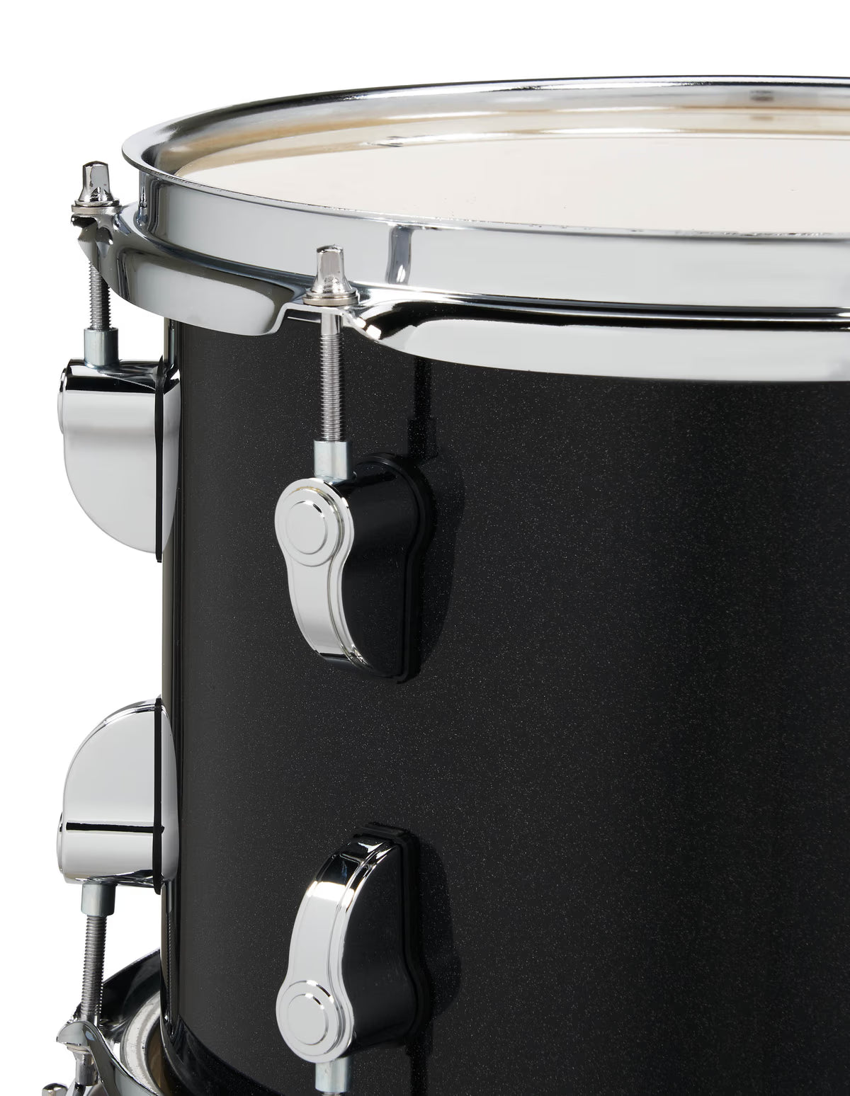 PDP New Yorker 4-Piece Shell Pack 16", Black Onyx Sparkle, Chrome Hardware